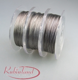 Schmuckdraht aus Edelstahl 0,38 mm / 100m - Nylonummantelt