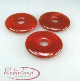 3er Set 40 mm roter Carneol Donut Anh�nger