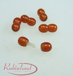 10er Set Drehverschl�sse f�r Bernstein - Ketten ca. 15 x 7 mm