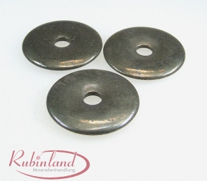 3er Set Pyrit Donut Anh�nger 50 mm