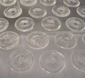 3er Set BERGKRISTALL  - Donut 40 mm