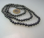 10er Set Hematin Kugelkette 6 mm / 80 cm endlos