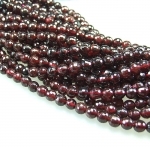 Granat Kugelstrang facettiert ca. 6 mm / 40 cm