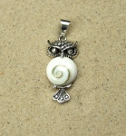 Maori - Anh�nger aus Perlmutt an 925 Silber ca. 60 x 40 mm