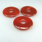 3er Set 40 mm roter Carneol Donut Anh�nger