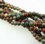 Rubin natur Buttonstrang multica. 4,0 - 4,5 mm / 40 cm