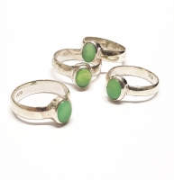 Andalusit Buttonkette ca. 4,0 - 4,5 mm / 45 cm mit 925 Silberk.