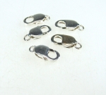 5 x 18 mm Karabiner 925 Silber mit eingeh�ngter offener �se