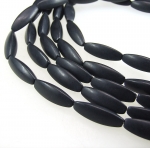 Onyx Dreikantstrang gefrostet ca. 10 x 30 mm / 40 cm