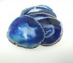 10 Achatscheiben blau A/B Mischung ca. 8-15 cm