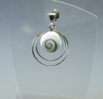 Howlith Nugget - Anh�nger (beh.) an 925 Silber ca. 45 x 20 mm