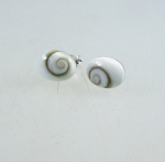 Shiva Auge Ohrsteckerpaar oval ca. 8 x 10 mm mit 925 Silber