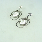 Schaumkoralle Ohrh�nger Olive an 925 Silber ca. 37x14 mm