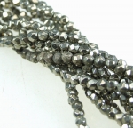 roter Turmalin Buttonstrang facettiert  ca. 3-4 mm / ca. 35 cm