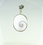 Shiva Auge Anh�nger oval in 925 Silber ca. 37 x 21 mm