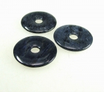 3er Set 40 mm Dumortierit Donut Anh�nger