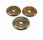 3er Set Pyrit Donut Anh�nger 35 mm