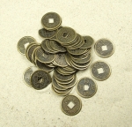 100 chinesische Gl�cksm�nzen aus Metall (25 mm)