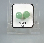 3 Paar Aventurin Ohrstecker aus 925 Silber - 8 mm