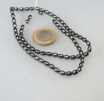 Smaragd facettierte Buttonkette mit Silberk 2,0-3,5 mm / 45 cm