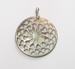 Muschel - Ohrh�nger mit Spirale in 925 Silber ca. 40 x 14 mm