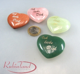 Herzhandschmeichler mit Gravur  Ich liebe Dich