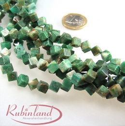 Afrika - Jade Wrfelstrang diagonal ca. 6 mm / 40 cm