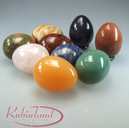 Edelstein - Eier ca. 38 x 50 mm