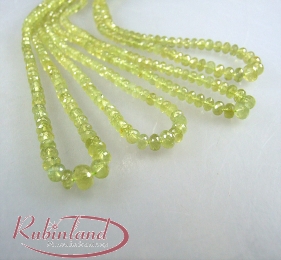 Chrysoberyll fac. Buttonstrang A Qual. ca. 3 - 7 mm / 40 cm