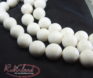 weie Koralle Kugelstrang ca. 20 mm / 40 cm
