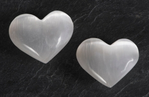 Herzhandschmeichler aus Selenit gro ca. 50 - 60 mm