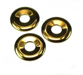 3er Set 40 mm goldfarbener Hematit Donut Anhnger ( bedampft ) - 14 mm