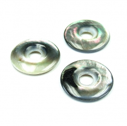 3er Set 30 mm Regenbogenmuschel Donut Anhnger