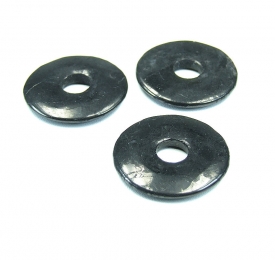 3er Set Schungit Donut Anhnger ca. 30 mm