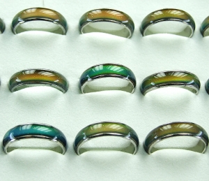 36er Set Moodring ( Stimmungsring ) ca. 6 mm Breite versch. Gren ( ca. 16 bis 20 mm )