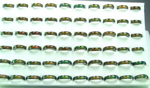 36er Set Moodring ( Stimmungsring ) ca. 6 mm Breite versch. Gren ( ca. 16 bis 20 mm )