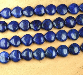 Lapislazuli Herzstrang ( farblich behandelt ) ca. 16 mm / ca. 40 cm