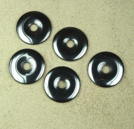 3er Set 35 mm Hematit Donut