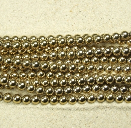 Hmatit Kugelstrang goldfarben ca. 6 mm / ca. 40 cm