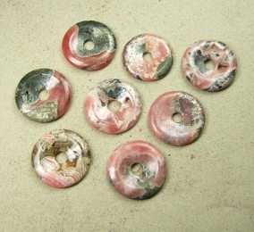 Rhodochrosit Donut Anhnger ca. 37-42 mm