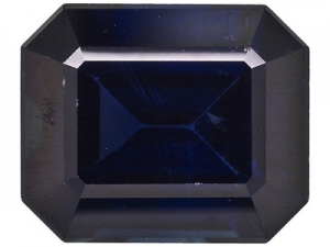 Mitternachtsblauer Saphir Baguette-Schliff facettiert  ca. 5-5,5 x 7-7,5 mm