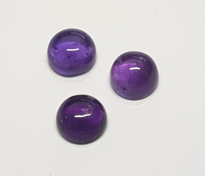 Amethyst Cabochon rund ca. 6,5 mm