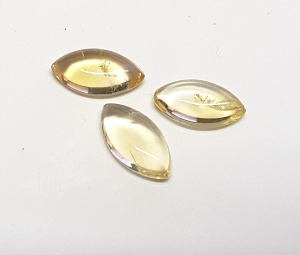 Citrin (gebr.) - Marquise-Schliff Cabochon - ca. 5x10 mm / ca. 0,9-1,3 ct.