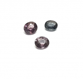 3 x Spinell aus Burma / Myanmar facettiert ca. 7 x 6 mm / ca. 4,15 ct. Gesamtgewicht