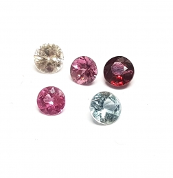 5 x Spinell aus Burma / Myanmar facettiert ca. 4,8 bis 5,5 mm / ca. 3,05 ct. Gesamtgewicht