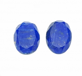 2 x Lapislazuli oval facettiert ca. 29 x 22 mm