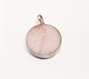 Druzy - Anhnger pink (behandelt) in 925 Silber ca. 37 x 26 mm