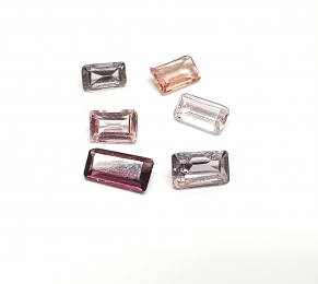 6 x Spinell aus Burma / Myanmar Rechteck facettiert ca. 3,5-4,6 x 5,8-8,3 mm / ca. 4,2 ct. Gesamtgewicht