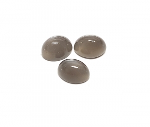 3 x Mondstein oval Cabochon  ca. 8x6 mm / ca. 4,6 ct. Gesamtgewicht