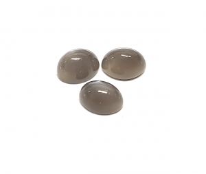 2 x Mondstein oval Cabochon ca. 8x6 mm / ca. 4,45 ct. Gesamtgewicht